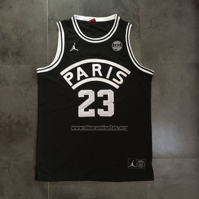Camiseta AJ x PSG Michael Jordan NO 23 Negro